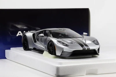 1:12 AUTOart Ford GT 2017 Ingot Silver Con Strisce Nere 12108 - Immagine 1 di 4