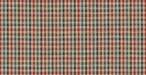 Mulberry Lee Jofa Small Check Fabric- Babington Check Red Blue 2.30yd FD810.V110 - Picture 1 of 2