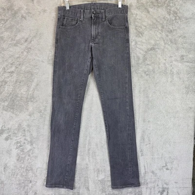 Uniqlo Jeans Mens 29x32 Gray Slim Fit Stretch Denim Pants Five Pocket Zip Fly - Image 1 of 4