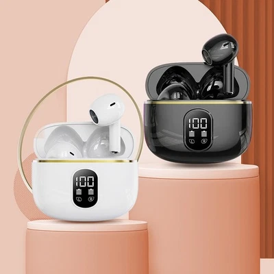 Bluetooth 5.3 Wireless Earbuds2025 LED Display HiFi Sound IPX5 Waterproof Type-C - Image 1 of 4