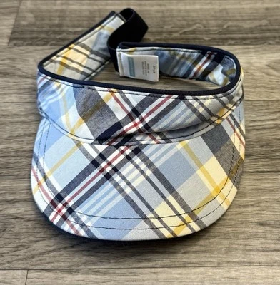 Janie and Jack 4T-5T Sombrero para el sol a cuadros Visera para niño pequeño Foto 1 de 4