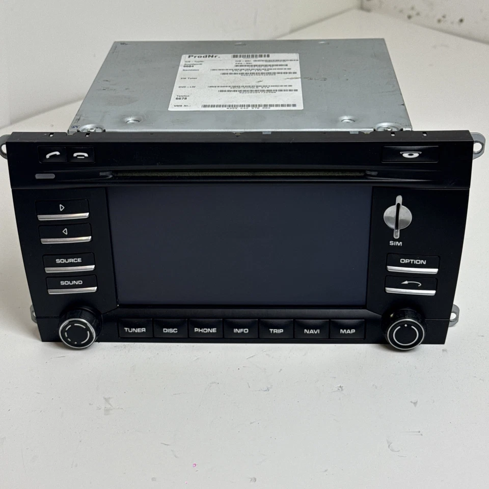 Porsche Cayenne 2009 navegación pantalla monitor radio pantalla probado 7L5919193A OEM Foto 1 de 4