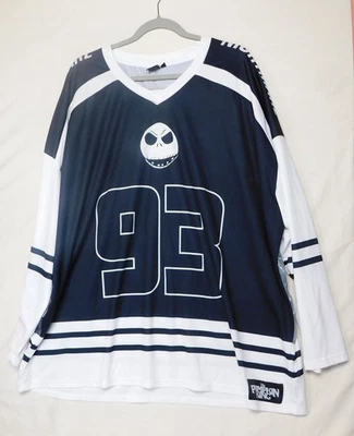 Camiseta de hóquei Disney Nightmare Before Christmas 2XL - Gráfico completo Halloween - Imagem 1 de 4