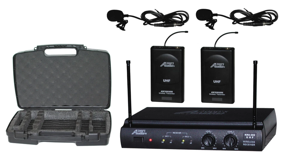 Audio2000'S AWM6032UM Lavaliere (Lapel) Wireless Microphone System  -MR - Image 1 of 1