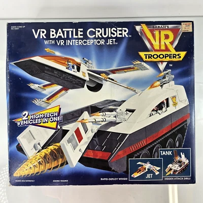 De colección Saban's VR Troopers VR BATTLE CRUISER con Interceptor Jet Kenner 1994 NUEVO Foto 1 de 4
