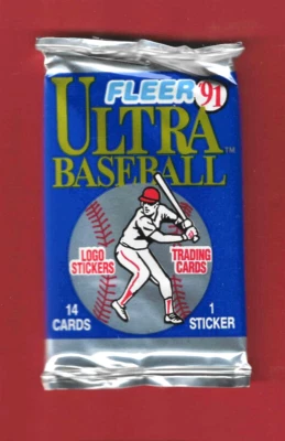 1991 Baseball Fleer Ultra 1991 sachet pack scelle de 14 cartes - Photo 1/2