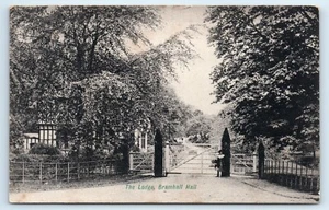 POSTCARD BRAMHALL STOCKPORT CHESHIRE - THE LODGE HALL LLANFAIRFECHAN ADDRESS - Picture 1 of 2