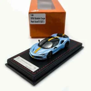 FERRARI SF90 STRADALE COUPE PEARL BLUE 1/64 RESIN CAR BY U2 MODELS 199 MADE - Picture 1 of 6