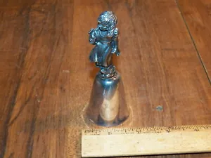 Vintage REED & BARTON Silber Teller Glocke mit Zinn kleines Mädchen Figur - Bild 1 von 3