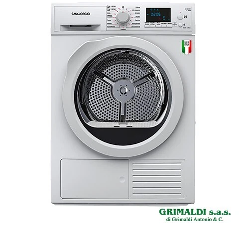 SDR9P SANGIORGIO ASCIUGATRICE A POMPA DI CALORE 9 KG 15 PROGRAMMI CLASSE A++ - Immagine 1 di 4