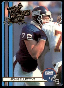 1990 Action Packed All-Madden John Elliott New York Giants #54 - Picture 1 of 2