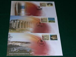 Greece 2004 Athens 2004 Olympic Flame 8 FDC's set. VF