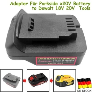Akku Adapter für Parkside x20V PAP Akku auf Dewalt 18V 20V DCB Akku Werkzeuge - Bild 1 von 10