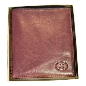 Portafoglio uomo pelle bordeaux hipfold bi-fold nuovo con scatola originale Etienne Aigner - Foto 1 di 5