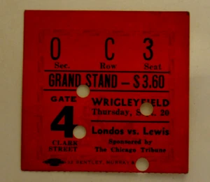 WRESTLING CHAMPIONSHIP TICKET STUB 9/20/34 JIM LONDOS VS ED STRANGLER LEWIS - Picture 1 of 2