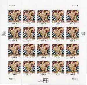 US SHEET Scott 3766, $1 Wisdom, 1st PRINT (2003) MNH - Picture 1 of 3