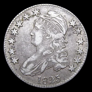 1825 Capped Bust Half Dollar O-111 Doubled 50c/50c Silver Nice Coin ---- #683Z - Picture 1 of 4