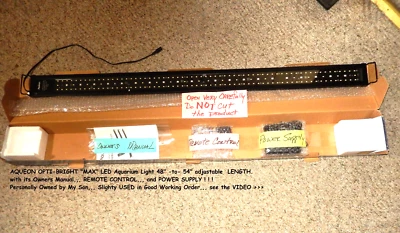 Aqueon LED OptiBright "MAX" Light Fixture, 48"-54" with REMOTE & POWER SUPPLY - Image 1 of 4