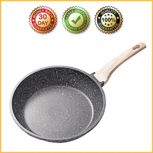 8-INCH NONSTICK FRYING PAN Cookware Skillet Granite Stone Coating Egg Fry Pans - Picture 1 of 8
