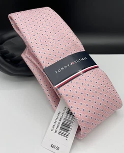 Tommy Hilfiger Men's Polyester Tie ~ Pink ~ Witmer Medallion ~ NEW MSRP: $69.50 - Picture 1 of 4