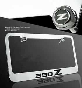 Nueva placa cromada Nissan 350Z marco delantero trasero de zinc fundido 2002 - 2009 - Imagen 1 de 2