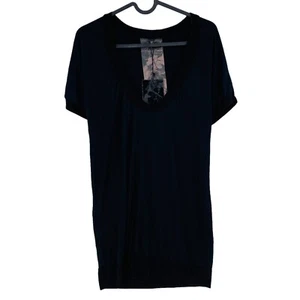 Blend She Manga Corta Negra Cuello En V Túnica de Jersey Blusa Top TALLA XS - Imagen 1 de 10