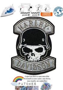 Patch Harley-Davidson Aufnäher Thermoadesiva Motociclista Iron On Biker Skull Helm - Bild 1 von 2