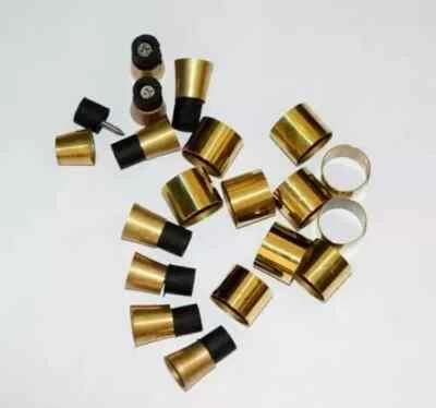 Juego de 10 puntas de goma de repuesto de latón para bastón de madera réplica vintage Foto 1 de 4