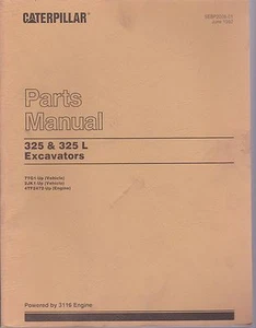 Caterpillar 325 and 325 L 7TG1-Up Excavator Parts Manual - Picture 1 of 1