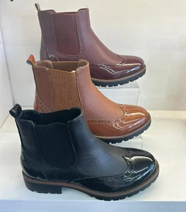 Damas Mujeres Grueso Bloque Plataforma Tacón Tobillo Chelsea Invierno Zapatos Botas Talla - Imagen 1 de 4
