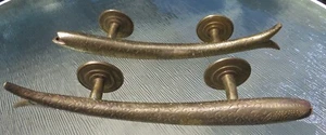 Vintage Brass Fish Drawer Handles 10 3/4" - Bild 1 von 4