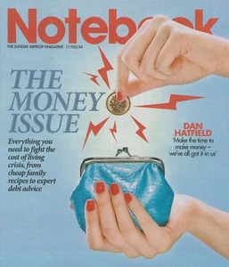UK Sunday Mirror Notebook Magazine: Money Issue, Dan Hatfield, Fashion, 17.3.24 - Picture 1 of 2