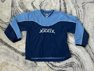 VINTAGE Reebok Patriots Mens Windbreaker Size XL Blue Super Bowl 2005 - Picture 1 of 10