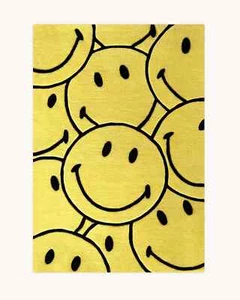 Smiley Face Mat tufted Rugs Handmade Carpet Living Room Bedroom - Picture 1 of 3