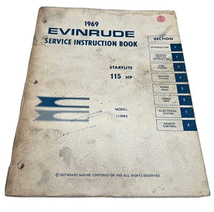 Evinrude Service Instruction Book 1969 Starflite 115HP 115983 - Picture 1 of 9