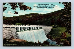 Lake Leatherwood Dam Eureka Springs Arkansas Postcard Unposted - Picture 1 of 2