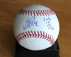 A.J. Puk Arizona Diamondback Signed Autograph Rawlings MLB Baseball Inscription - Picture 1 of 2