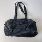Lululemon Duffel Travel Gym Bag Black Faux Leather Read Retail 179