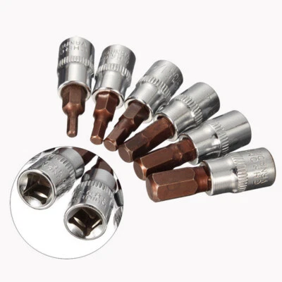6x/Set 3-8mm 1/4inch Hexagonal Drive Metric Hex Bit Sockets Nutdrivers Tools Set - Image 1 of 4