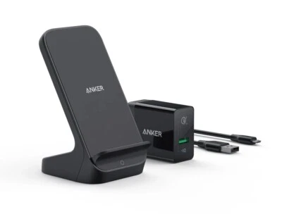 Anker - 7.5/10W Fast Charge Wireless Charging Pad for iPhone/Android - Black NEW - Image 1 of 2