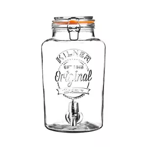 NEW Kilner Round Clip Top Drink Dispenser 5L - Picture 1 of 1