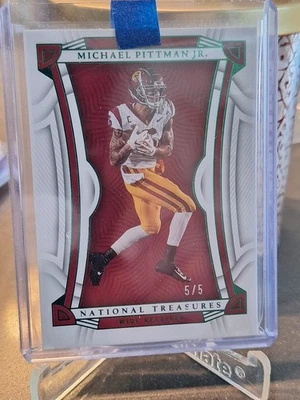 2023 Panini National Treasures Collegiate # 5/5  Michael Pittman Jr. #27 Colts - Image 1 of 2