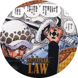 One Piece Trafalgar Law Heroes Can Badge Slash Yellow Official - Picture 1 of 1