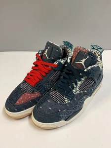NIKE AIR JORDAN 4 RETRO SE "SASHIKO" DEEP OCEAN CW0898-400 US10 No Box Good+ - Picture 1 of 7