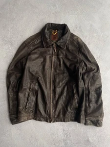Vintage TIMBERLAND Lambskin Leather Jacket Season 14 Mens L Brown Bomber - Picture 1 of 12