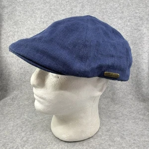 Sterkowski Leinen flache Mütze Kappe blau 62 cm/7-5/8 (24") tailliert adretter Efeu - Bild 1 von 12
