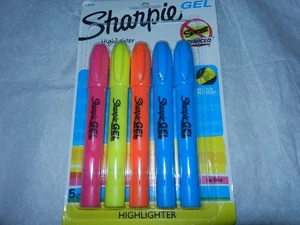 Neu Sharpie Color Gel Textmarker 5 Stück Set Stick 2102109 High Lighter2104719 - Bild 1 von 9