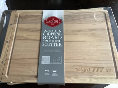 Tabla de cortar madera grande bloque de corte de ceniza maciza madera THE BAKE HOUSE - Imagen 1 de 4