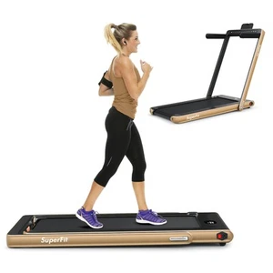 2.25HP Speed Adjustable Folding Treadmill W/Bluetooth Speaker Remote Control LED - Picture 1 of 2