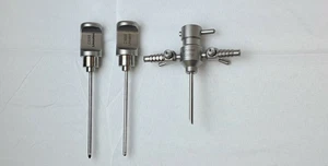 ConMed Linvatec Blunt & Sharp Obturator C3253 & C3255 & C3252 Dual Valve Cannula - Picture 1 of 6